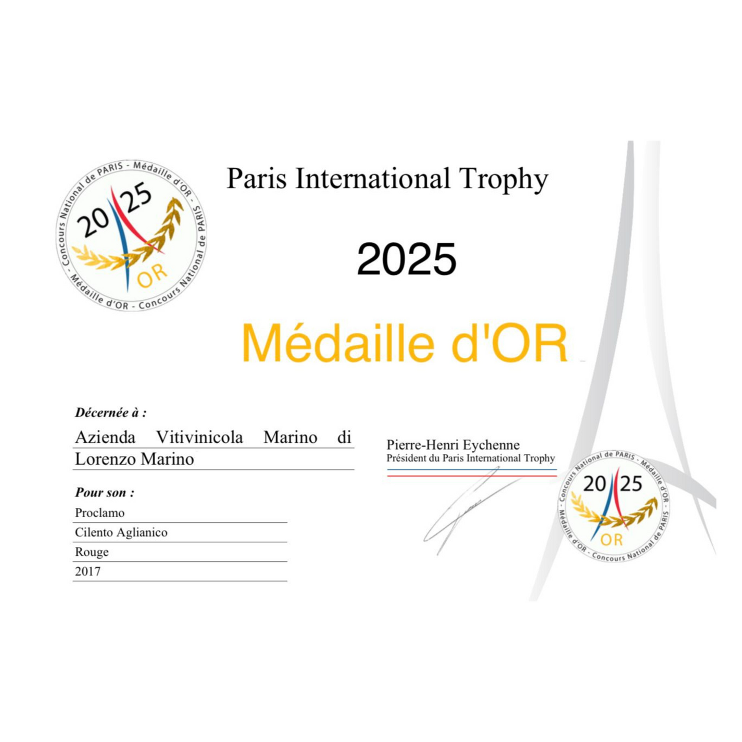 Proclamo Cilento Aglianico DOP 2017